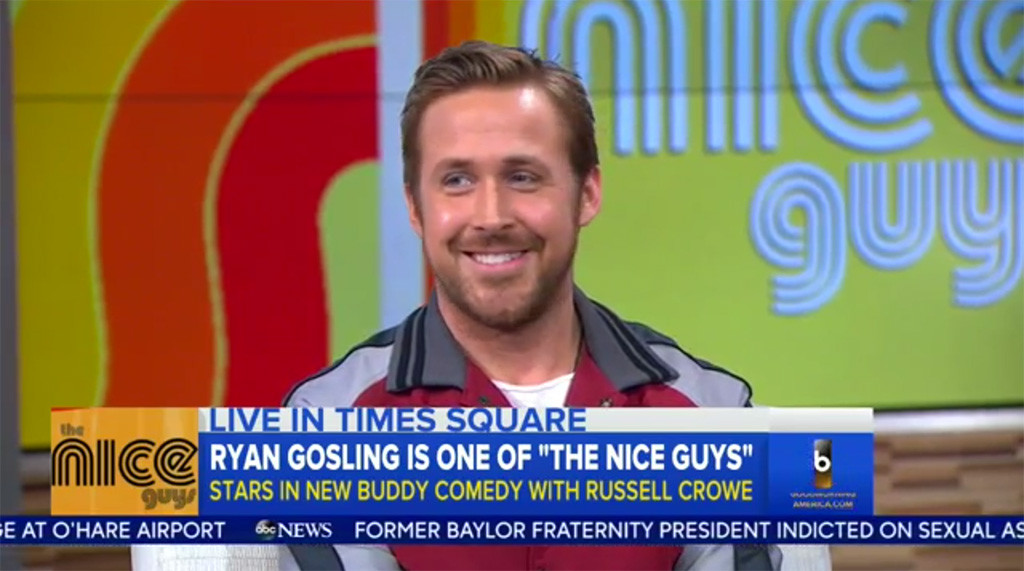 Ryan Gosling, Good Morning America Ryan Gosling, Good Morning America